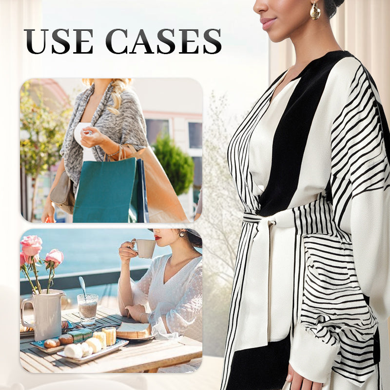 V-Neck Printed Long Sleeve Dress