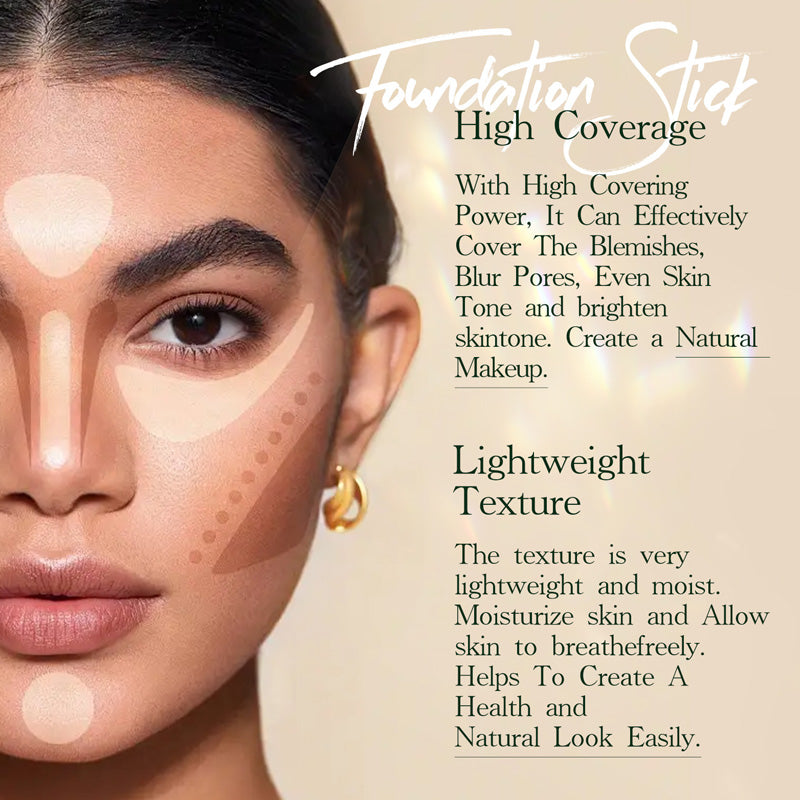 💗LAST DAY - BUY 1 GET 1 FREE⏰Long-Lasting Natural Lightweight Matte Foundation Stick