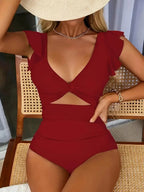 🎁LAST DAY SALE - 49% OFF👗Sexy ruffled one-piece swimsuit