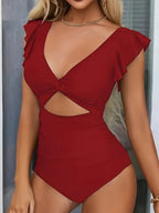🎁LAST DAY SALE - 49% OFF👗Sexy ruffled one-piece swimsuit