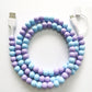 🌈2-In-1 USB To Type-C ＆ Lighting Beaded Charger Cord