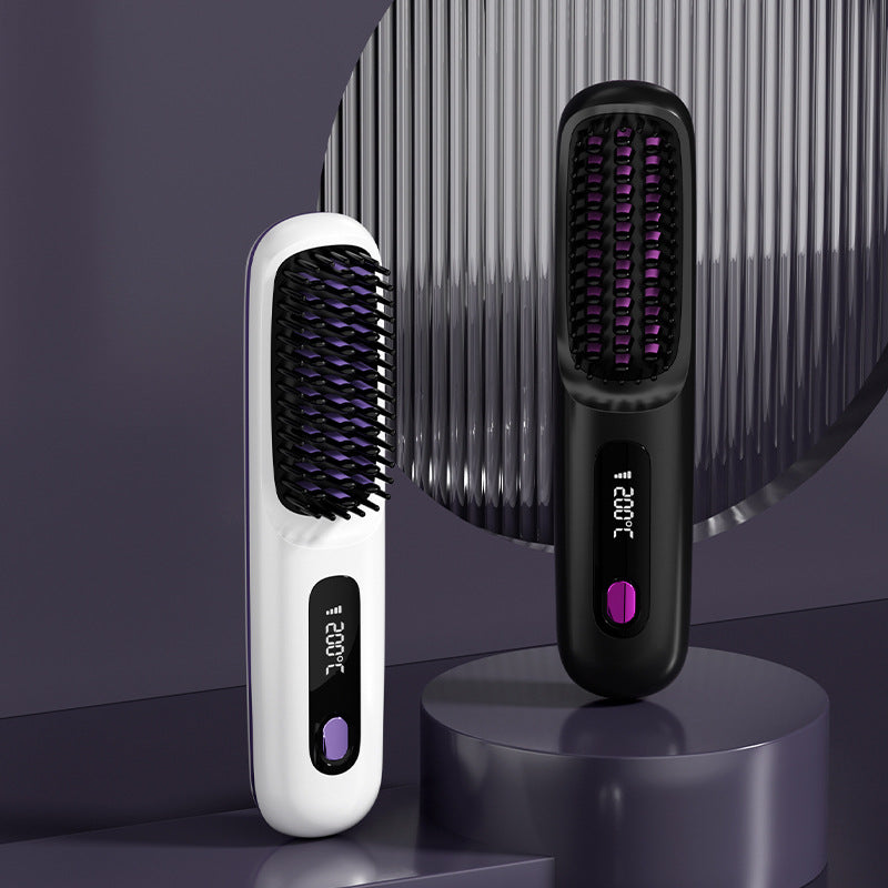 🔥⚡Summer Hot Sale 50% Off💁‍♀️Wireless Ceramic Heating Hair Straightening Comb