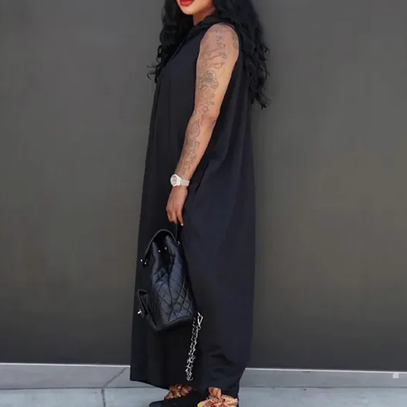 💗LAST DAY PROMOTION - 50%OFF💗Fashion Pullover Sleeveless Hooded Dress