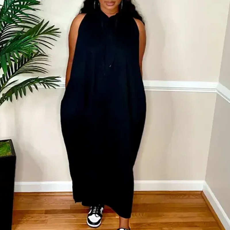 💗LAST DAY PROMOTION - 50%OFF💗Fashion Pullover Sleeveless Hooded Dress