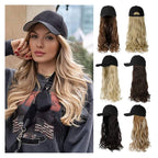 💗LAST DAY - 2-in-1 Curly Hair Baseball Cap Wig
