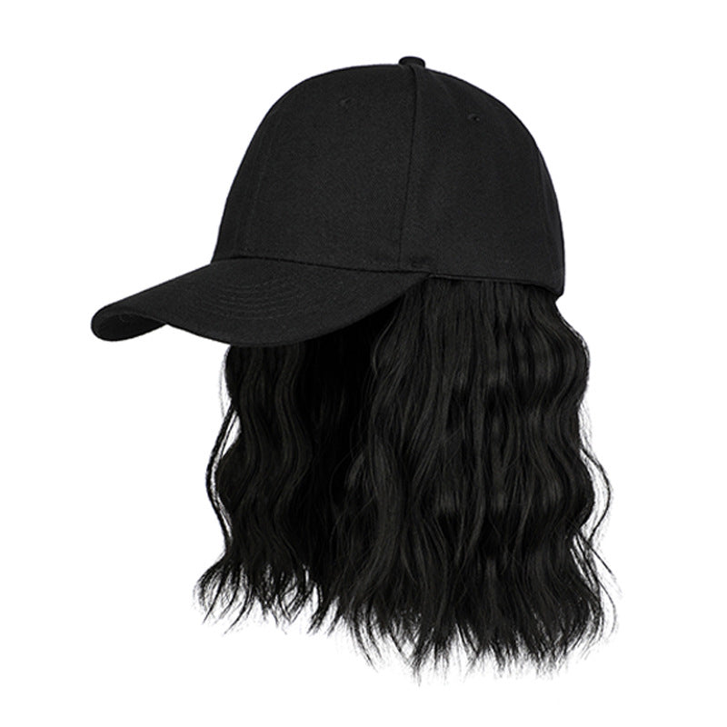 💗LAST DAY - 2-in-1 Curly Hair Baseball Cap Wig