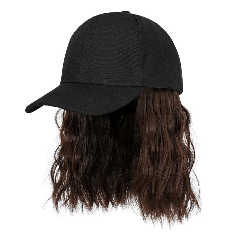 💗LAST DAY - 2-in-1 Curly Hair Baseball Cap Wig