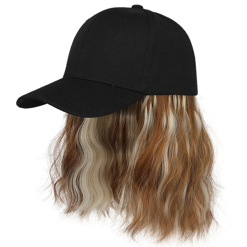 💗LAST DAY - 2-in-1 Curly Hair Baseball Cap Wig