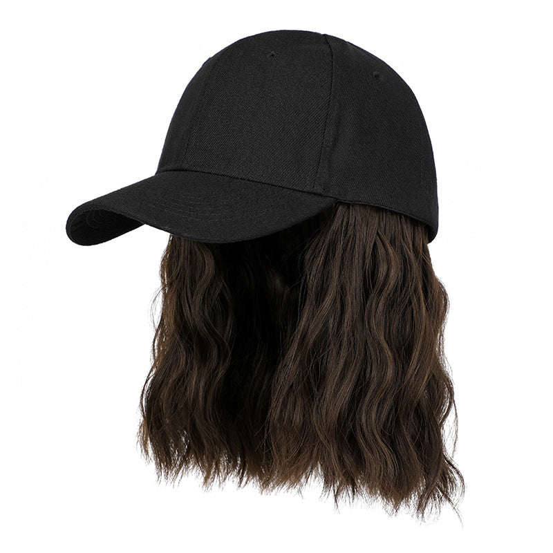 💗LAST DAY - 2-in-1 Curly Hair Baseball Cap Wig