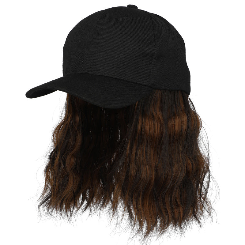 💗LAST DAY - 2-in-1 Curly Hair Baseball Cap Wig