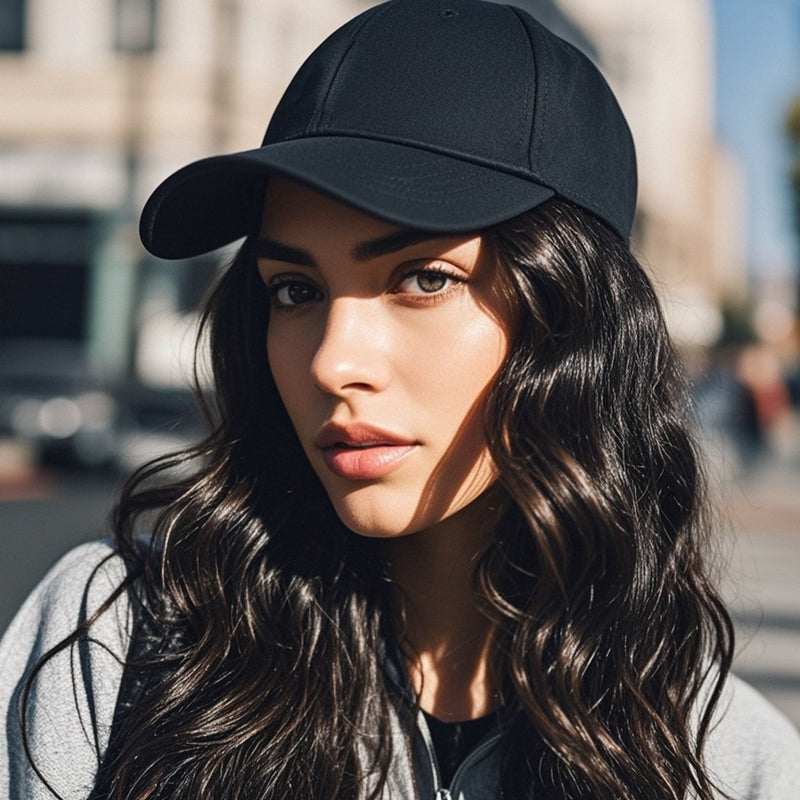 💗LAST DAY - 2-in-1 Curly Hair Baseball Cap Wig