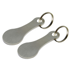 🔑2 Pieces Stainless Steel Shopping Trolley Token Keyrings