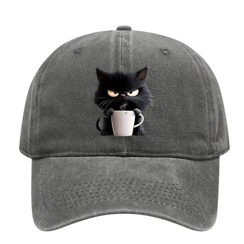 Cute Black Cat Vintage Baseball Cap
