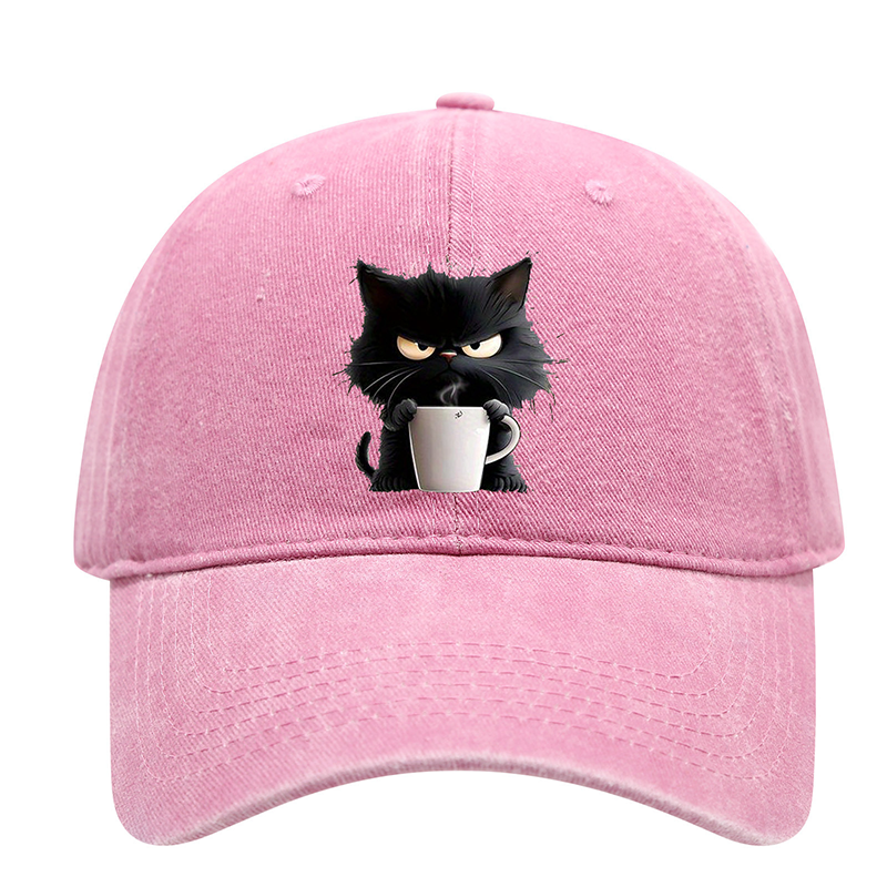 Cute Black Cat Vintage Baseball Cap