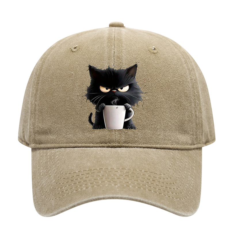 Cute Black Cat Vintage Baseball Cap