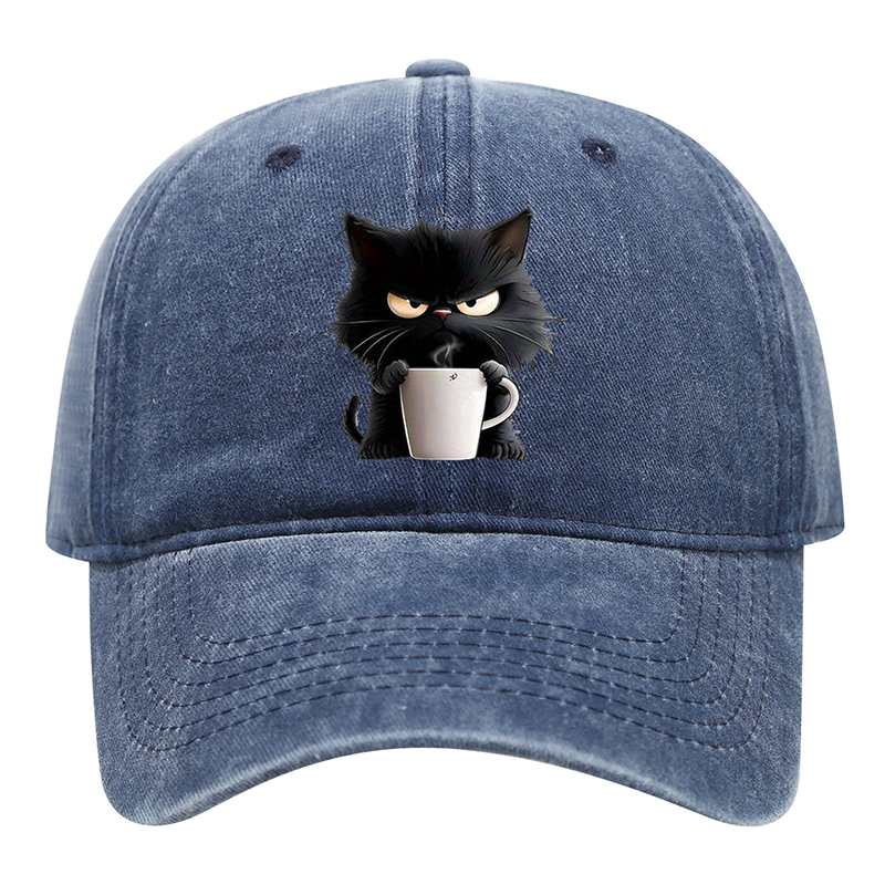 Cute Black Cat Vintage Baseball Cap