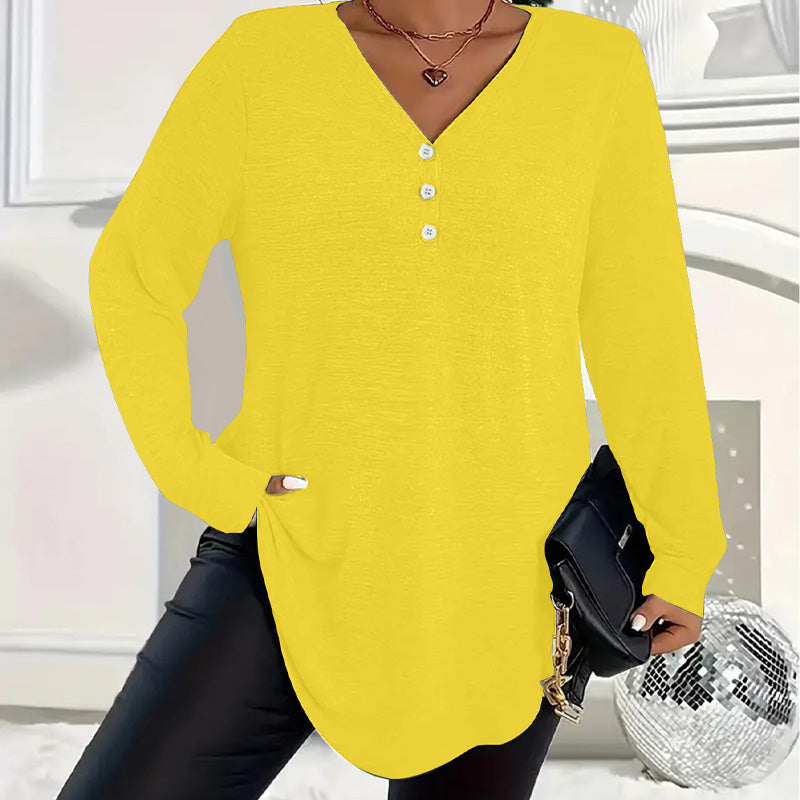 💜 LAST DAY PROMOTION - 74%OFF 💜 Women's Buttoned V-Neck Short Sleeve Top