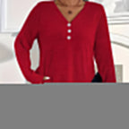 💜 LAST DAY PROMOTION - 74%OFF 💜 Women's Buttoned V-Neck Short Sleeve Top