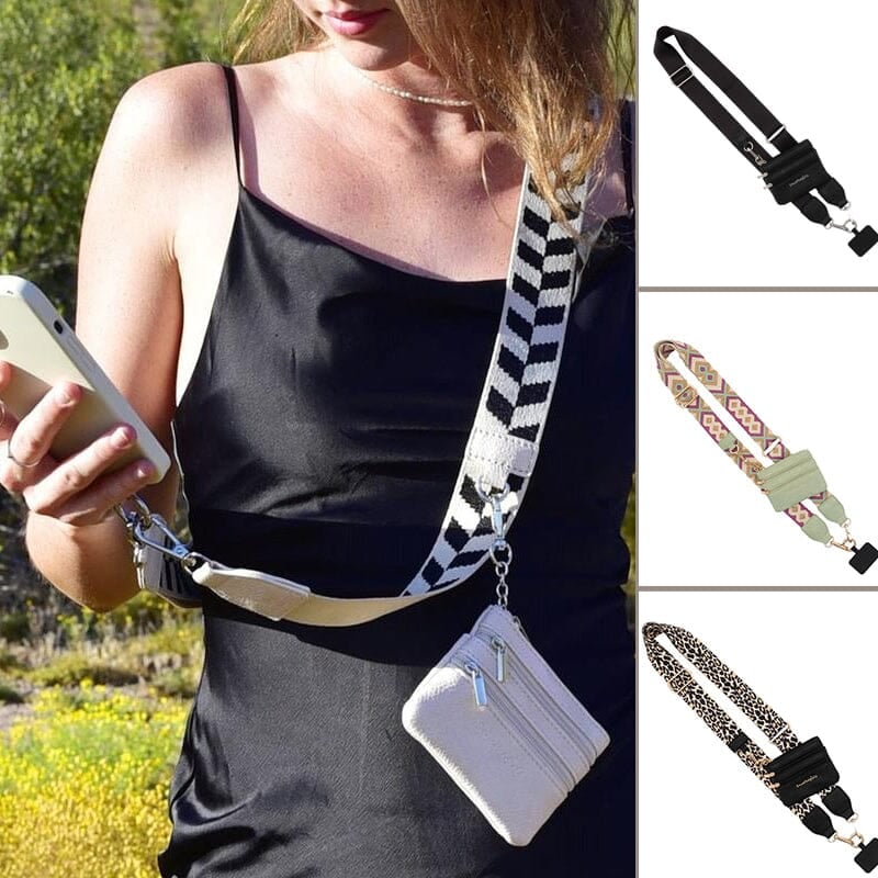 ❣️HOT SALE-59% OFF📱Crossbody Phone Strap with Zippered Pouch
