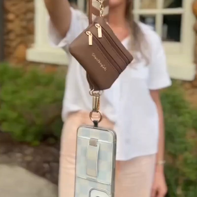 ❣️HOT SALE-59% OFF📱Crossbody Phone Strap with Zippered Pouch