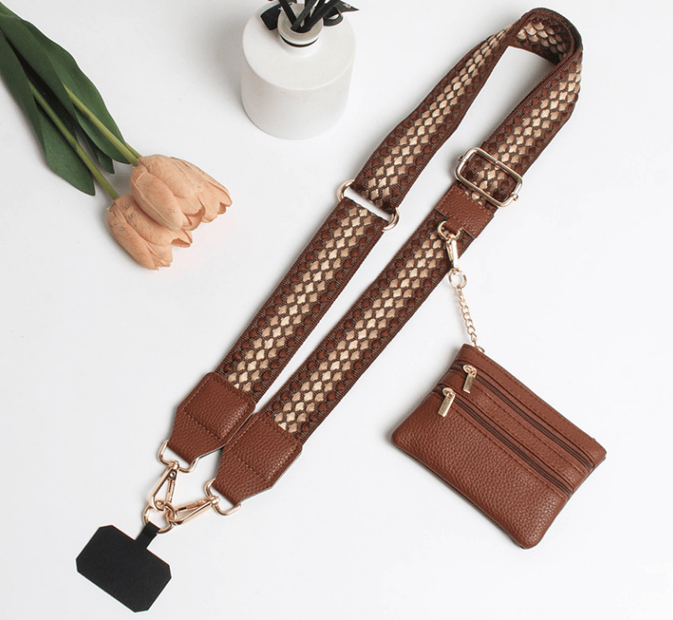 ❣️HOT SALE-59% OFF📱Crossbody Phone Strap with Zippered Pouch