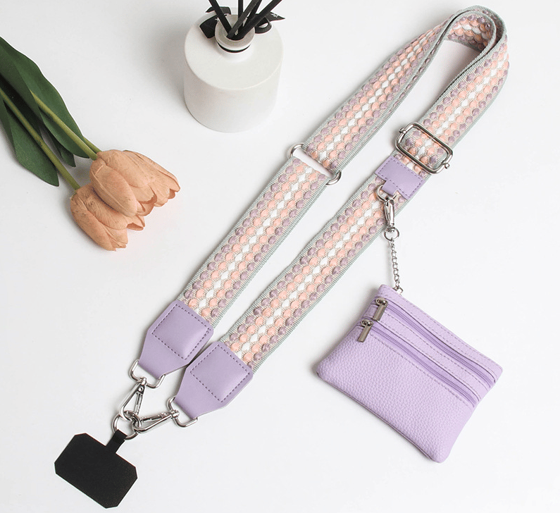 ❣️HOT SALE-59% OFF📱Crossbody Phone Strap with Zippered Pouch