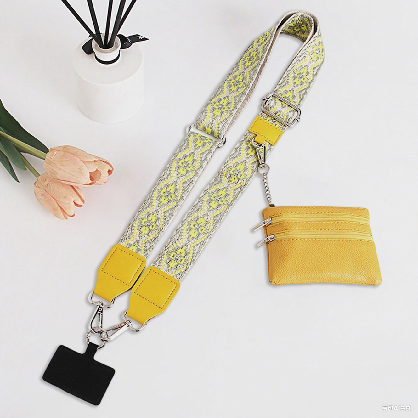 ❣️HOT SALE-59% OFF📱Crossbody Phone Strap with Zippered Pouch