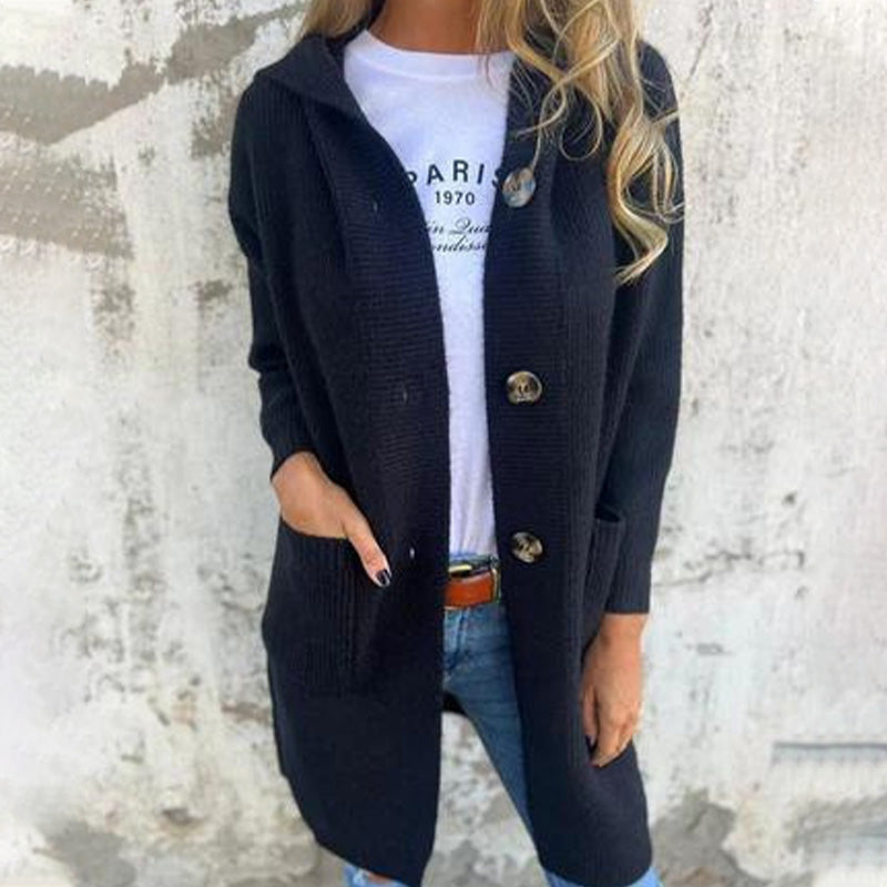 🍂Autumn Special Offer 57% OFF💓Women's Button-Down Hooded Cardigan