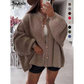 Chic Women's Round-Neck Sweater Coat