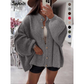 Chic Women's Round-Neck Sweater Coat