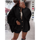 Chic Women's Round-Neck Sweater Coat