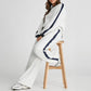 Women's Color-Block Sweatshirt & Wide-Leg Lounge Pants Set