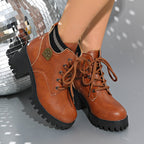 Last day for 50% offD🛍️🛒Women's Lace-Up Martin Boots
