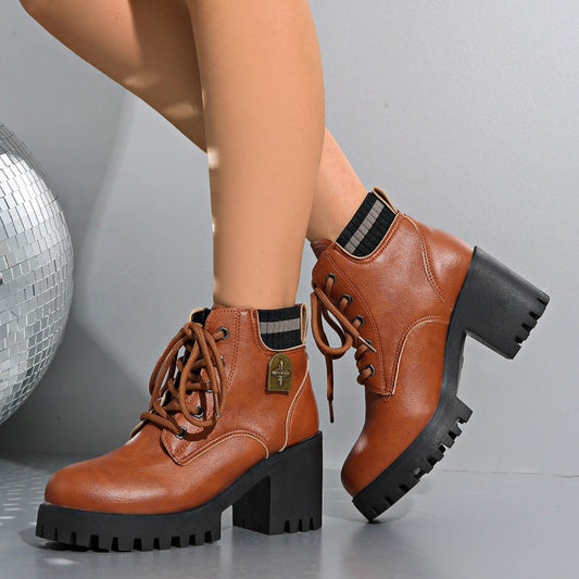 Last day for 50% offD🛍️🛒Women's Lace-Up Martin Boots