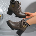 Last day for 50% offD🛍️🛒Women's Lace-Up Martin Boots