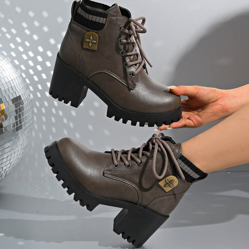 Last day for 50% offD🛍️🛒Women's Lace-Up Martin Boots