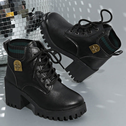 Last day for 50% offD🛍️🛒Women's Lace-Up Martin Boots