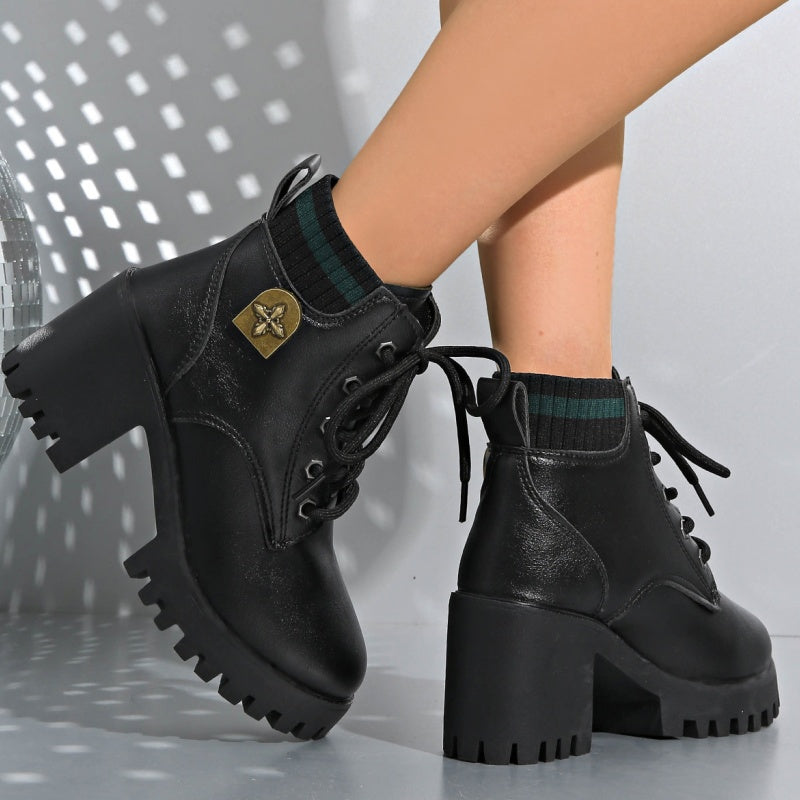 Last day for 50% offD🛍️🛒Women's Lace-Up Martin Boots