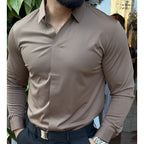 ⏳Fall Limited Edition Collection💥Men's Casual Slim Fit Solid Color Shirt