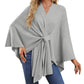 💗LAST DAY PROMOTION - 50%OFF💗Women's Elegant Soft Open Front Poncho Sweater