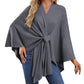 💗LAST DAY PROMOTION - 50%OFF💗Women's Elegant Soft Open Front Poncho Sweater