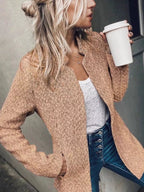 🔥🧥【XS-2XL】Autumn and Winter Special Offer - Heavy Fabric - Versatile Women's Solid Color Pocket Long Sleeve Cardigan Coat