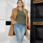 🔥50% off sale now!-Women's V Neck Long Sleeve Solid Sweater