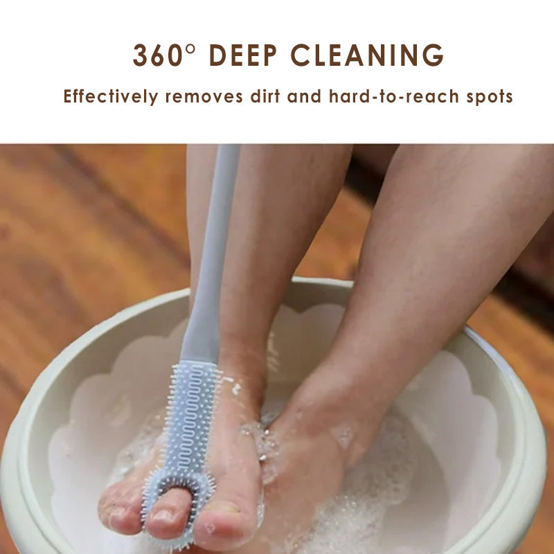 🦶 BUY 1 GET 1 FREE! ✨ Long-Handle Foot Scrubbing Brush - Reaches Toes & Heels Easily, Exfoliates Dead Skin & Improves Circulation 🧼📦