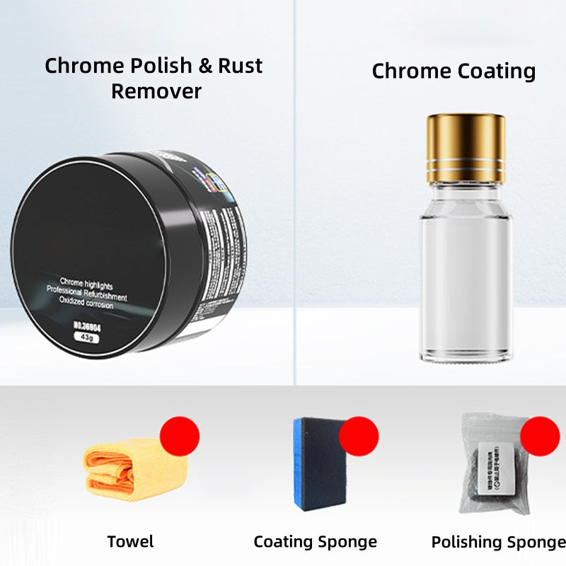 LAST DAY PROMOTION - 50%OFF🚗Car Chrome Polish & Rust Remover Kit