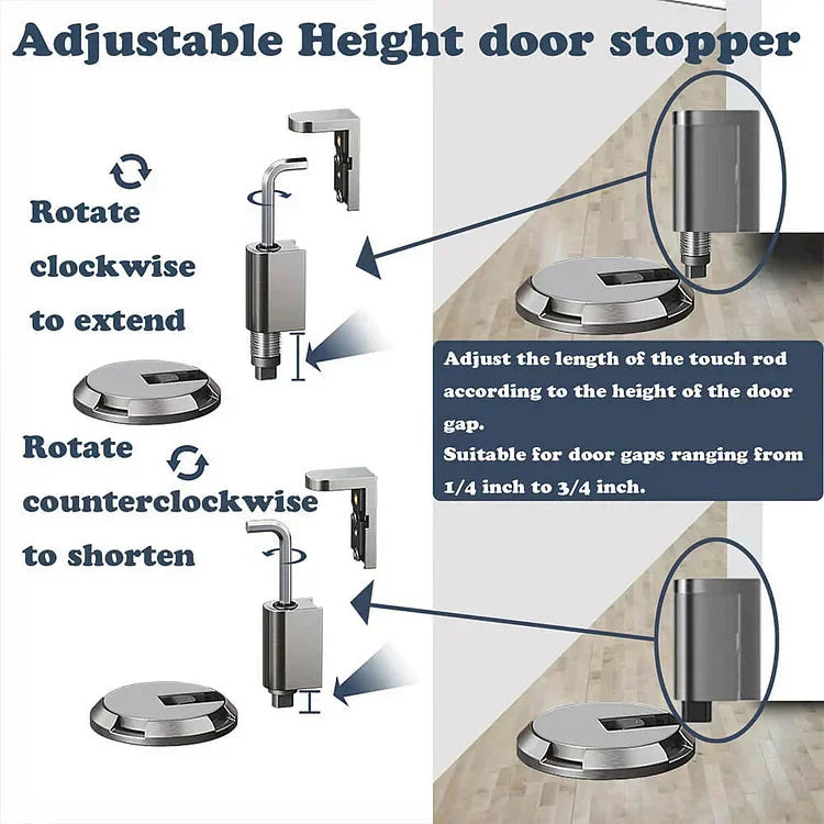 🔥 LAST DAY PROMOTION - 50%OFF 🔥Mechanical Floor Door Stopper with Free 3M Adhesive Sticker