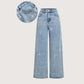 ⏳Tijdelijk 50% korting⏰Stijlvolle damesjeans met strasssteentjes💎👖