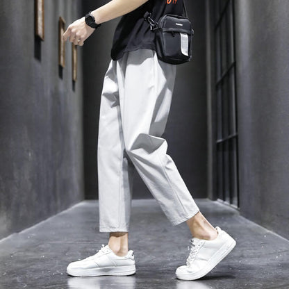 Summer breathable loose straight trousers